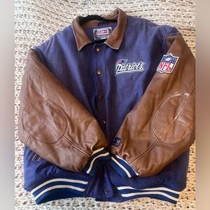 Vintage 90s Patriots Leather Starter Jacket